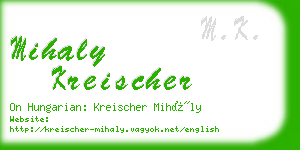 mihaly kreischer business card